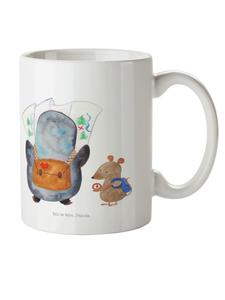 Детская кружка Пингвин и Мышь Странник без слов в белом цвете Mr. & Mrs. Panda