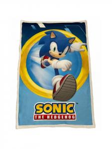 Флисовое одеяло Sonic Sherpa - комфорт и тепло, размер 150 x 100 см, цвет синий Sonic