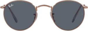 Солнцезащитные очки Ray-Ban унисекс RB3447 круглые металлические, Rose Gold/Blue