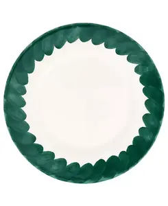 Обеденная тарелка с мазком кисти «Лиссабон» Vietri, green