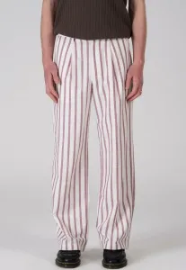 Полосатые брюки Prohibited, Red Cream