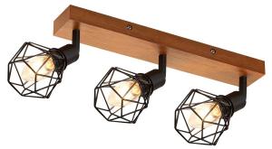 Потолочный светильник Nettlife Schläger 3-flammig, черный - металл - 9 x 35 x 17 см