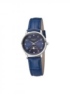 Аналоговые наручные часы Regent, синие, средний размер (примерно 31,5 мм), кожаный ремешок