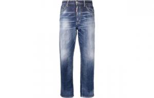 Прямые джинсы Mid Rise от Dsquared2 DSQUARED 2, синий