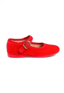 Детские туфли terciopelo hebilla Pisamonas, Rojo