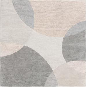 Ковер SAFAVIEH, 183 x 183 см, Chatham Collection, Ivory & Grey, ручной работы из шерсти, абстрактный дизайн в стиле Mid-Century Modern, идеально для гостиной, спальни, столовой (CHT204F-6SQ)