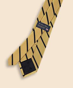 Шелковый галстук BB#3 в полоску, ремесленный, изготовлен в США.