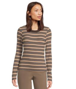 Футболка Michael Stars Zola Long Sleeve Crew Tee, цвет Neutral Stripe