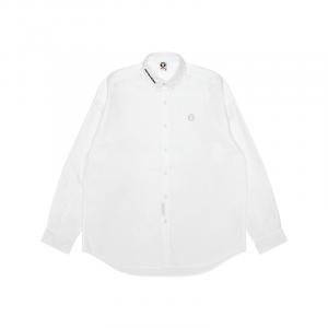 Рубашка с длинными рукавами и нашивкой с логотипом A Bathing APE Aape, белый