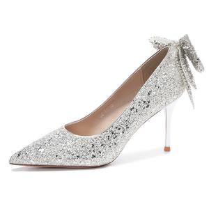 WEISHIBANGWEI Тонкие каблуки на шпильке 6,5 см и 8,5 см женские Mercury, цвет Mercury