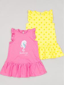 Комплект из 2 платьев стандартного кроя Zippy, мультиколор