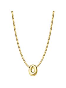 Glanzstücke München Серебряное колье в виде буквы О с отделкой из желтого золота