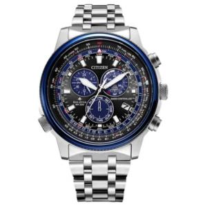 CITIZEN Часы Solar Quartz Movement Stainless Steel Strap Watch Men's Watch Black Dial, Black Dial