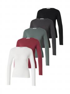 ABOUT YOU Лонгслив 'Laurina' в цветах Light Green, Dark Green, Bordeaux, Black, White