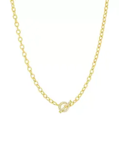 Ожерелье с подвеской из кубического циркония And Now This, gold