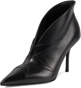 Женские сексуальные ботильоны на высоком каблуке, туфли-лодочки с заостренным носком, зимние ботинки на платформе, для вечеринки и офиса, размеры 4-16 США Wo wagas, Black