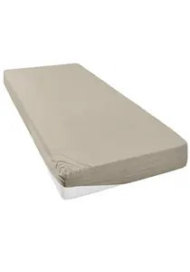 Простыня на подгонке моего дома "Благородный трикотаж клубники My home 90х200 см, 2 шт., бежевый