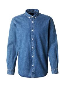 Рубашка на пуговицах классического кроя QS, Blue denim