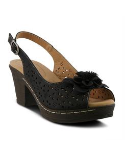 Женские сандалии DORIDAY с цветочным принтом, открытой пяткой и открытым носком Patrizia, Black