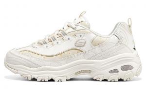 Кроссовки женские толстые низкие белые Skechers