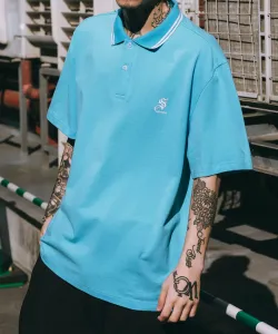 Хлопковая рубашка поло Subciety, цвет Blue