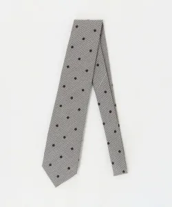 Галстук в клетку «гусиная лапка» United Arrows, цвет Dk Brown