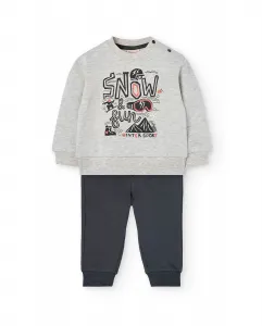 Детский комплект с толстовкой и спортивными штанами Boboli, серый
