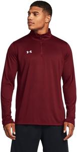 Under Armour мужская футболка Team Tech 1/4 Zip Loose Royal Blue с длинным рукавом, Cardinal/White