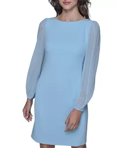 Платье-Футляр из крепа для дайвинга Karl Lagerfeld Paris, синий