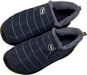 Сапоги для снега для женщин и мужчин, зимние теплые кроссовки, унисекс, с меховой подкладкой, противоскользящие ботильоны на молнии, водонепроницаемые уличные ботинки Generic, Navy