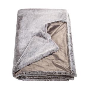 ЙУУП! Живой плед из меха серого цвета, размер 130х170см Joop