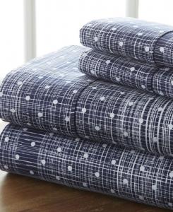 Комплект постельного белья Timeless Classics Premium Ultra Soft Pattern, 4 предмета, размер Full ienjoy Home, Navy Soft Polka Dots