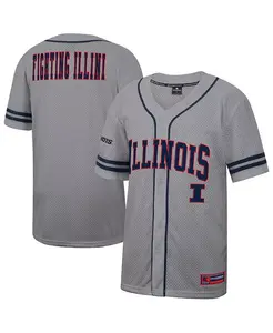 Мужская серая бейсбольная джерси Illinois Fighting Illini Free Spirited Colosseum