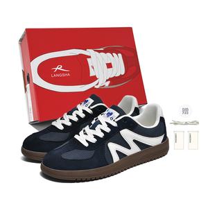 Lanza Армейские кроссовки унисекс низкие горячий красный/гепберн черный/прусский синий - прусский синий[Подарочный набор], цвет Prussian Blue[Gift Box Set]