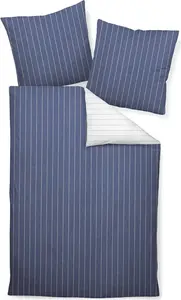 Комплект постельного белья Janine Design Mako-Soft Seersucker TANGO 20020, цвет "синий деним", размер 155x200 + 80x80 см Original Janine