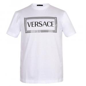 Футболка с вышитым логотипом 90-х VERSACE, белая