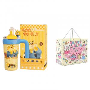 Free Engraving Exclusive Custom Stitch Zootopia Collection Keep Warm Insulated Cups 316L Stainless Steel 800ml Disney, zootopia ice king insulated cup (cheetah officer, cute pet gift bag)