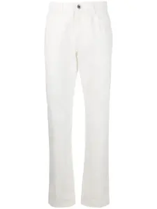 Прямые джинсы с нашивкой-логотипом Ferragamo, белый