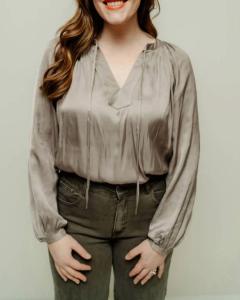 Ники Блуза с длинным рукавом в сером камне Current air, серый