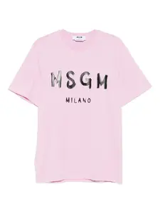 Футболка с логотипом Msgm, розовый