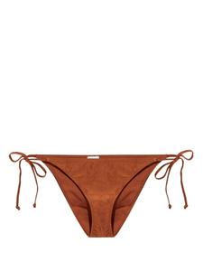 GANNI плавки бикини с завязками по бокам, коричневый