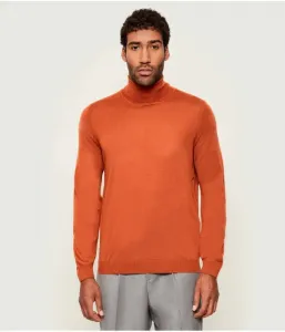 Шерстяная водолазка Musso-P slim fit Boss, оранжевый