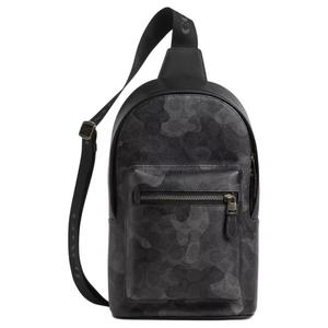 COACH West Coated Canvas Sling Bag Men's Gray