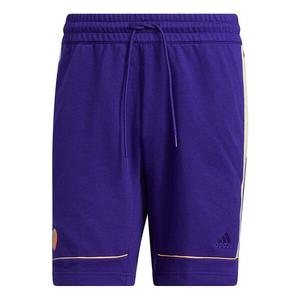 Шорты dm short stripe basketball sports shorts blue purple Adidas, синий