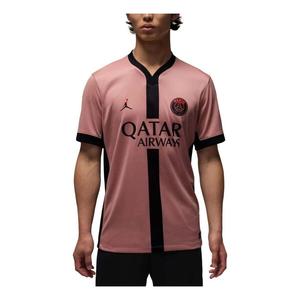 Футболка dri fit paris saint germain 2024 25 стадион третья реплика футболка Air Jordan, розовый