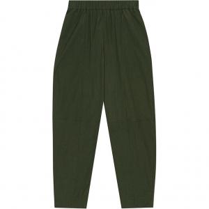 Брюки-бананы с эластичной талией GANNI, зеленый