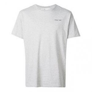 Футболка chest alphabet logo slim fit short sleeve gray Off-White, серый