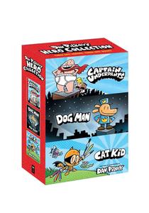Dav Pilkey's Hero Collection: 3-Book Boxed Set (Captain Underpants #1, Dog Man #1, Cat Kid Comic Club #1) (Graphix)