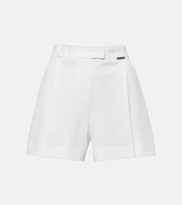 Плиссированные хлопковые шорты Brunello Cucinelli, Bianco