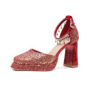 Туфли на высоком каблуке для женщин Zubumei, Red